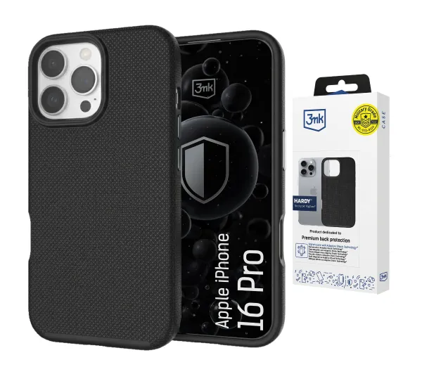 3mk Hardy Shockproof MagCase do iPhone 16 Pro Czarny