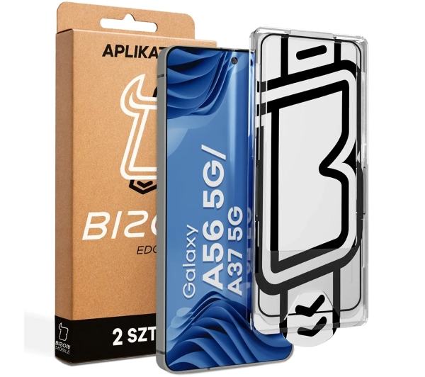 Bizon z ramką montażową Glass Aplikator Edge do Galaxy A56 5G / A37 5G 2 zestawy