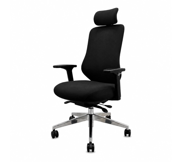Jan Nowak AXIS Fabric Black Biurowy do 120kg Tkanina Czarny