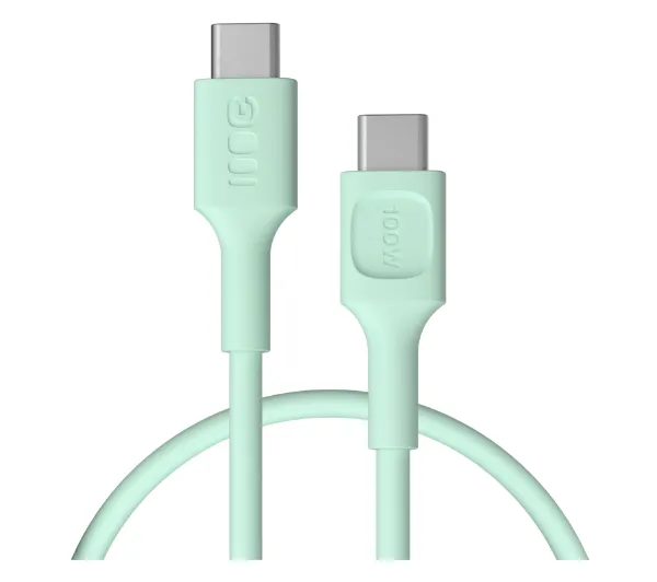 Green Cell PowerFlex PD USB-C do USB-C 0,3m 100W Miętowy