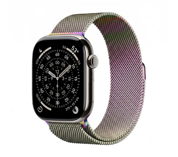 Crong Milano Steel do Apple Watch 38/40/41/42mm Tęczowy