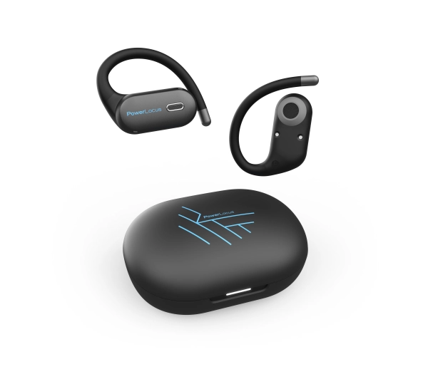 PowerLocus Jumpy Przewodnictwo powietrzne Dla Dzieci Bluetooth 5.3 Czarny