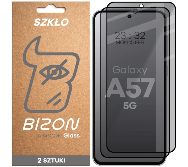 Bizon prywatyzujące z ramką Glass Edge Shadow Duo do Galaxy A57 5G 2 sztuki