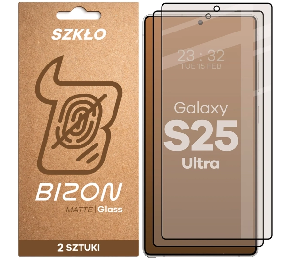 Bizon matowe Glass Matte Duo do Galaxy S25 Ultra 2 sztuki