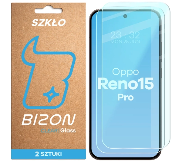 Bizon na ekran Glass Clear Duo do OPPO Reno 15 Pro 2 sztuki