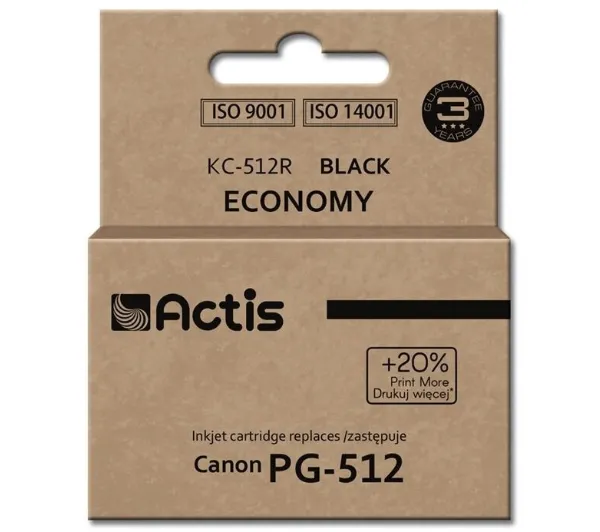 Actis KC-512R Tusz do drukarki Canon, Zamiennik Canon PG-512;  Standard;  15 ml;  czarny.