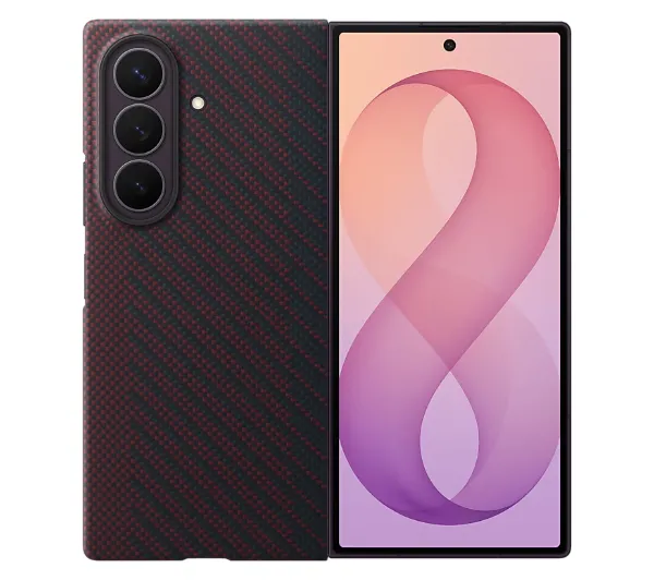 Samsung Carbon Magnet Case do Galaxy Z Fold8 Ultra Czarno-Czerwony