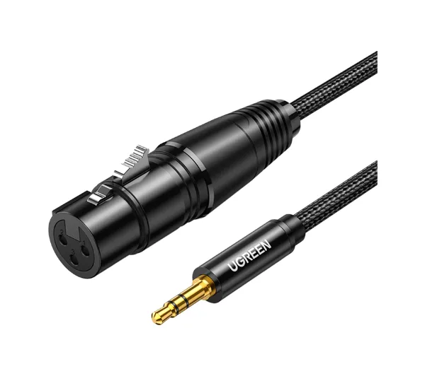 UGREEN AV182 XLR Jack 3.5mm 1m Czarny