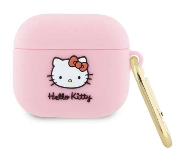 Hello Kitty Silicone 3D Kitty Head dla Apple AirPods 3 Różowy