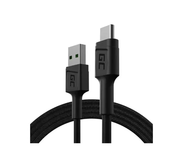 Green Cell KABGC25 USB-A do USB-C 0,3m Czarny