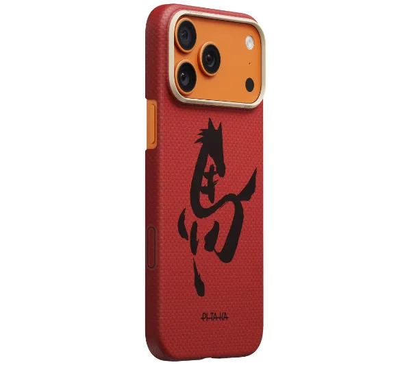 Pitaka Edge Case Ink Horse Painting do iPhone 17 Pro Max Czerwony