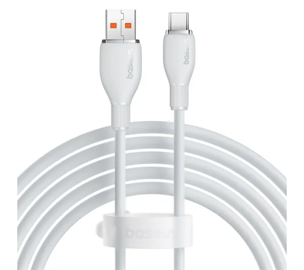 Baseus Pudding USB-A do USB-C 100W 1,2m Biały