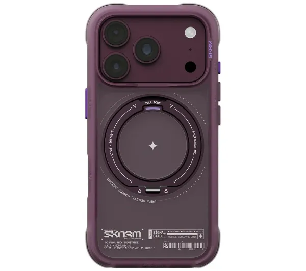 Skinarma Atlas MagSafe + Rotating Kick Stand do iPhone 18 Pro / 17 Pro Burgundowy