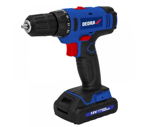 Wiertarko-wkrętarka Dedra DED7880 18 V 1 x akumulator 1.5 Ah