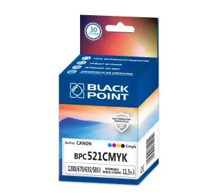 Black Point BPC521CMYK (zamiennik CLI-521C/M/Y/K) Kolor 24 ml