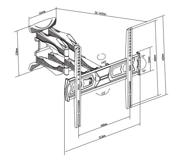 Arkas LPP 465 T od 32" do 65" Max 30kg