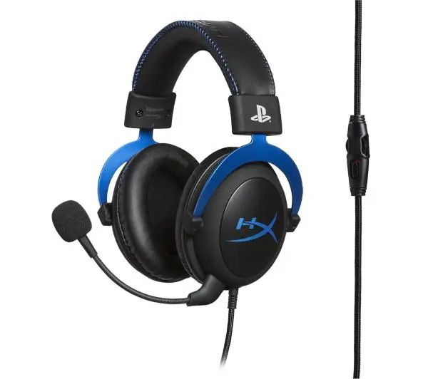 HyperX Cloud PS4 HX-HSCLS-BL/EM Nauszne Czarno-niebieski