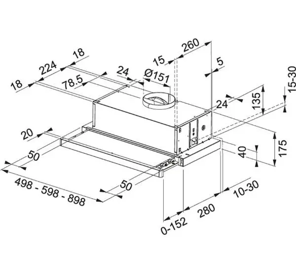 Franke Telescopic FTC 532L WH Biały - DRUGI -30%, ALBO 5-TY ZA 1ZŁ - Kup na Raty - RRSO 0%