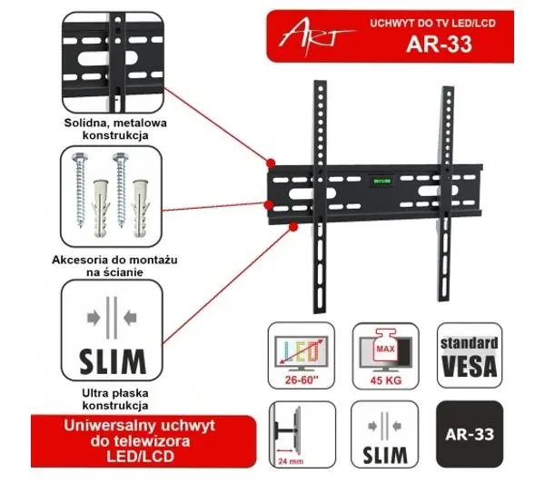 ART AR-33 od 26" do 60" Max 45kg