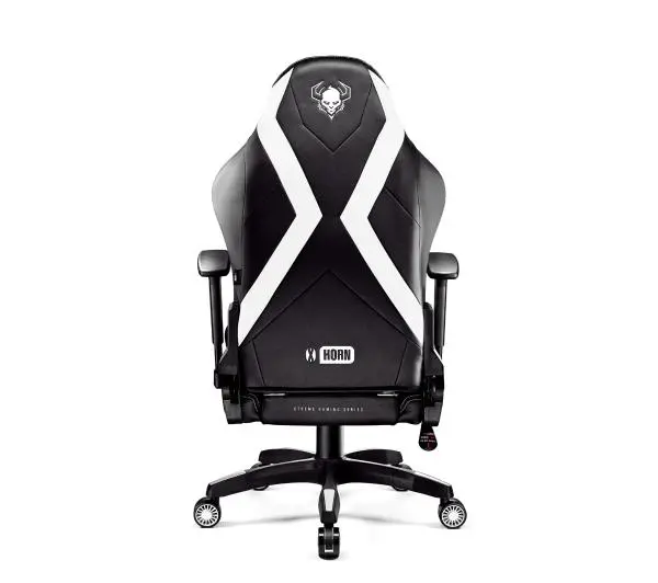 Diablo Chairs X-Horn 2.0 Normal Size Gamingowy do 160kg Skóra ECO Czarno-biały - Kup na Raty - RRSO 0%