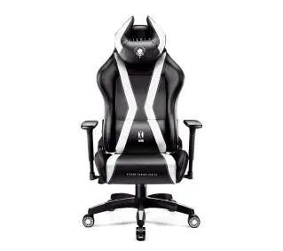 Diablo Chairs X-Horn 2.0 Normal Size Gamingowy do 160kg Skóra ECO Czarno-biały - Kup na Raty - RRSO 0%