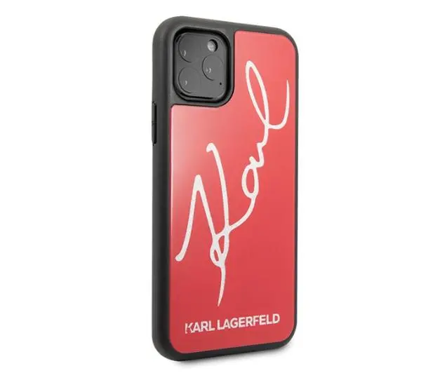 Karl Lagerfeld Glitter Karl Signature KLHCN65DLKSRE do iPhone 11 Pro Max Czerwony