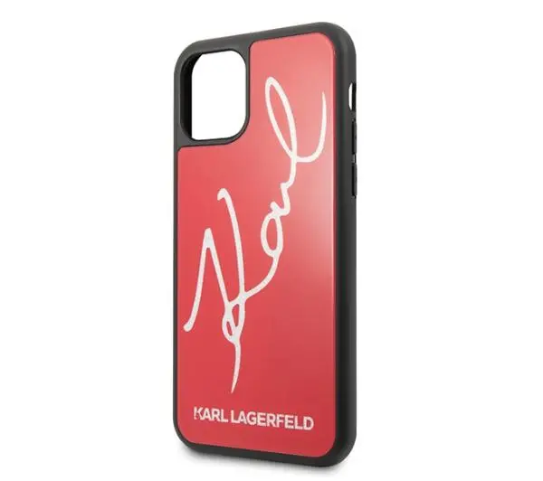 Karl Lagerfeld Glitter Karl Signature KLHCN65DLKSRE do iPhone 11 Pro Max Czerwony