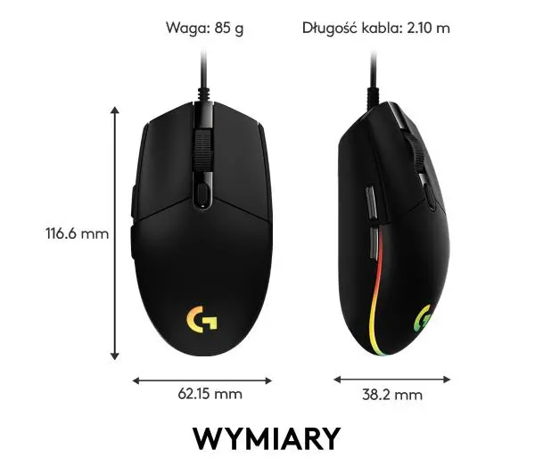 Logitech G102 LIGHTSYNC Czarny