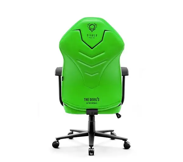 Diablo Chairs X-Gamer 2.0 Normal Size Gamingowy do 150kg Skóra ECO Tkanina Green emerald - Kup na Raty - RRSO 0%