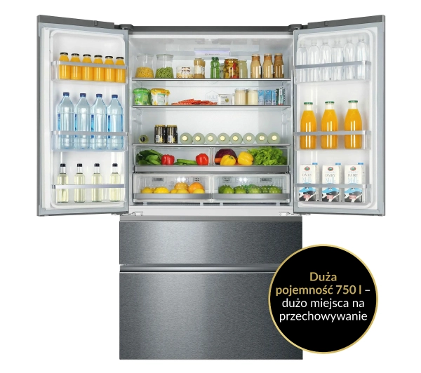 Haier Seria 7 HB26FSSAAA Pełny No Frost 190cm Kostkarka Srebrny - DRUGI -30%, ALBO 5-TY ZA 1ZŁ - Kup na Raty - RRSO 0%