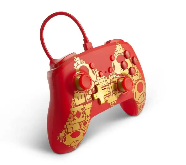 PowerA Enhanced Mario Golden M do Nintendo Switch Przewodowy
