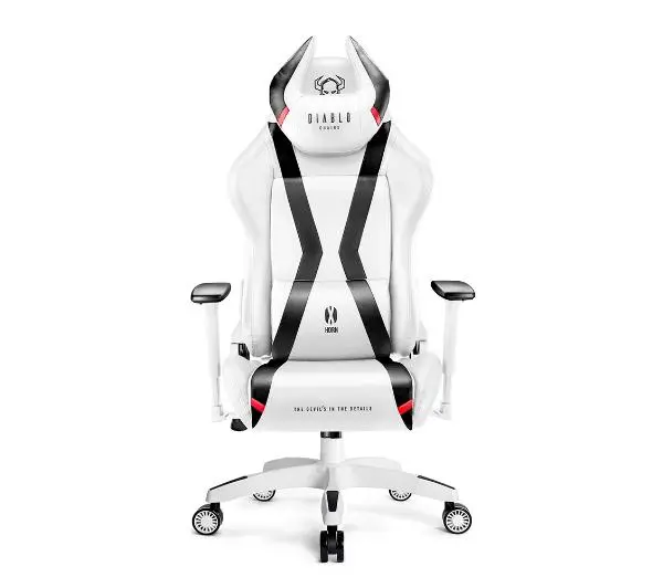 Diablo Chairs X-Horn 2.0 Normal Size Gamingowy do 160kg Skóra ECO Biało-czarny