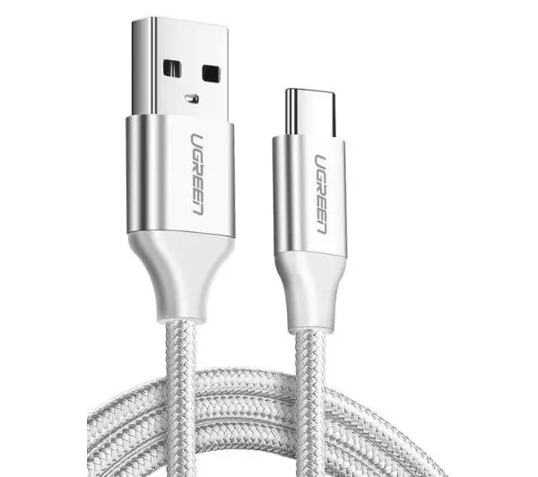 UGREEN Niklowany USB-C QC3,0 2m Biały