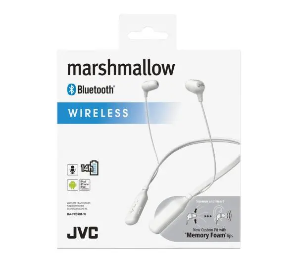 JVC HA-FX39BT-W Dokanałowe Bluetooth 3.0 Biały