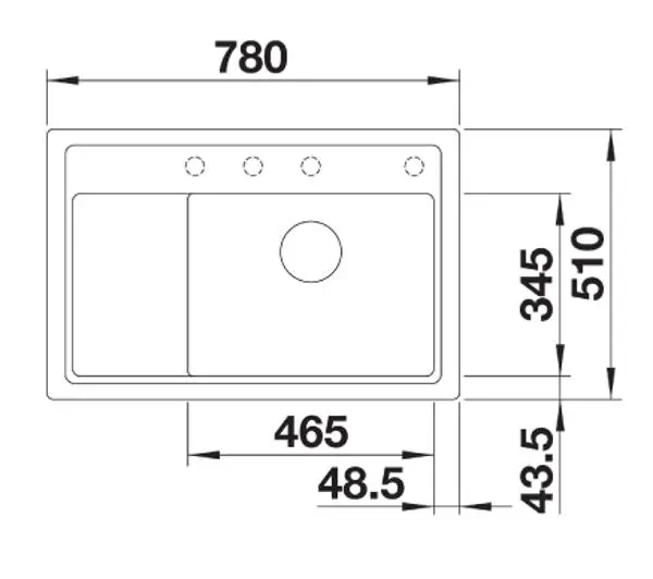 Blanco ZENAR XL 6 S 526052 Compact Komora z prawej strony Granitowy Czarny - Kup na Raty - RRSO 0%
