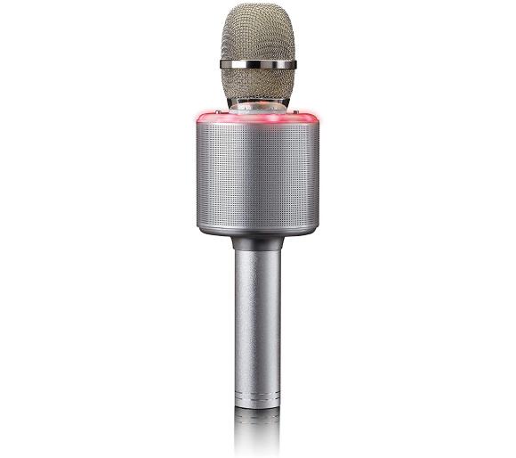 mikrofon z głośnikiem Bluetooth Lenco BMC-085 (srebrny)