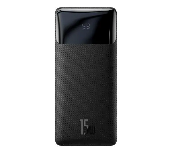 Baseus PPDML-I01 Powerbank Bipow Digital Display, 10000 mAh, 15W (czarny)