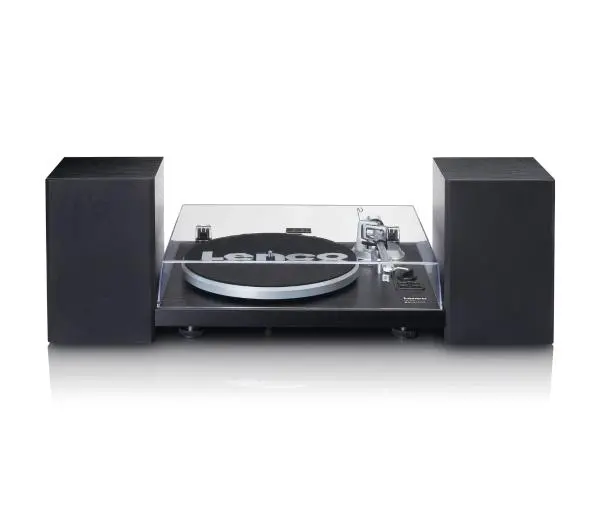 Lenco LS-500BK Manualny Napęd paskowy Przedwzmacniacz Bluetooth Czarny + głośniki