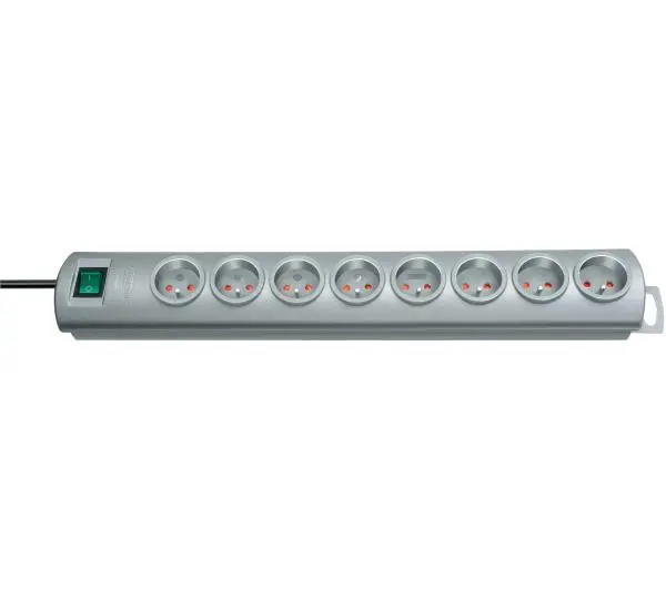 Brennenstuhl Primera-Line 1153394028 8 gniazd 2m Srebrny