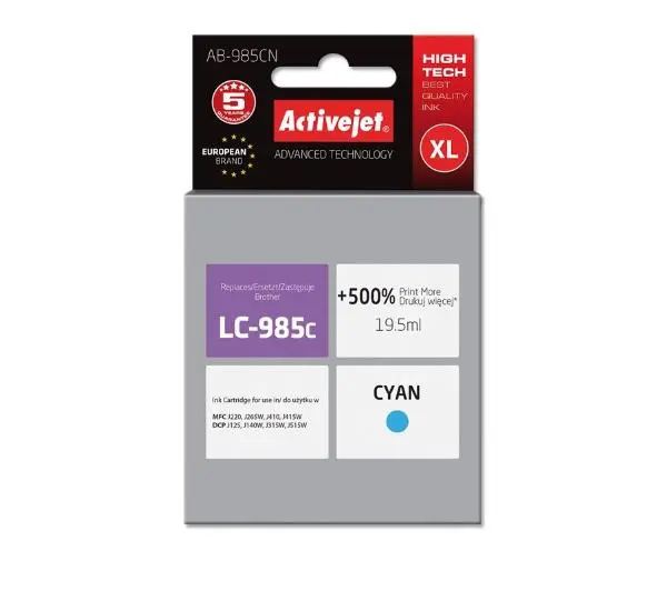 ActiveJet AB-985CN (zamiennik LC-985C) Błękitny 19,5 ml