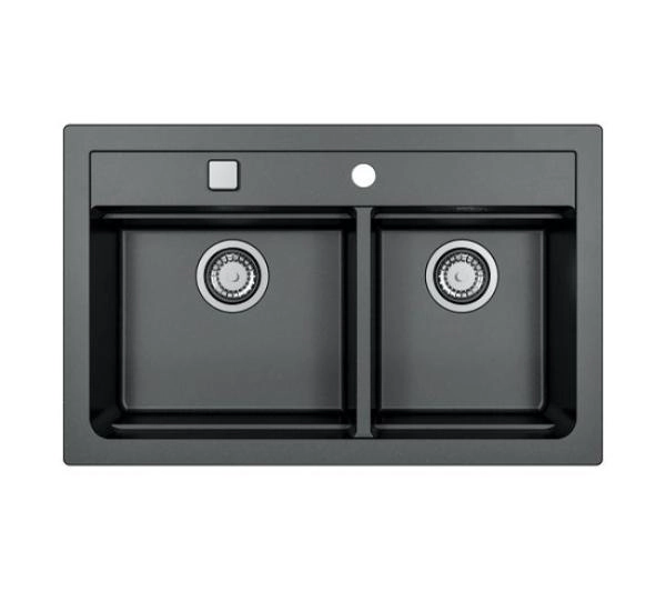 Zlewozmywaki kuchenne - Alveus Atrox 50 1132002 Granitowy Czarny
