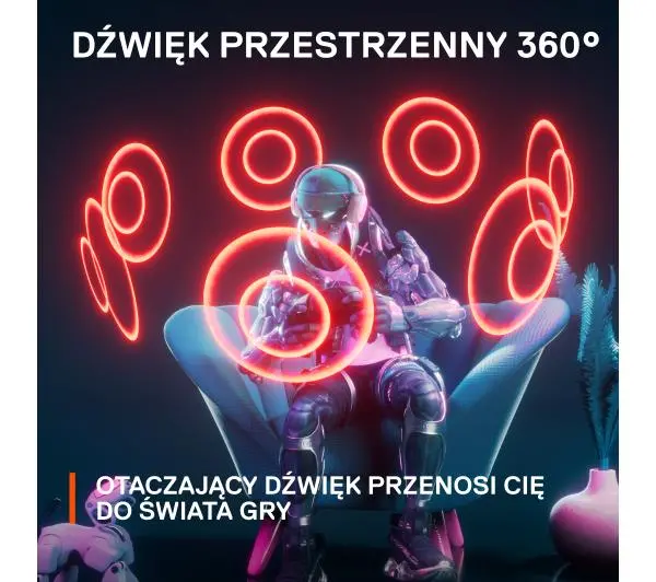 SteelSeries Arctis Nova 1 PS Nauszne Biały