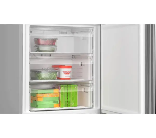 Bosch Serie 6 KGN49LBCF Pełny No Frost 203cm Szuflada z kontrolą wilgotności Czarne szkło - DRUGI -30%, ALBO 5-TY ZA 1ZŁ - Kup na Raty - RRSO 0%