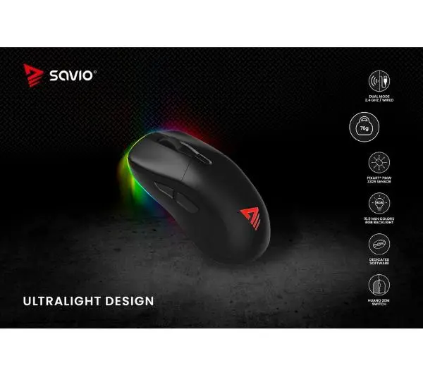 Savio Rift Black Czarny