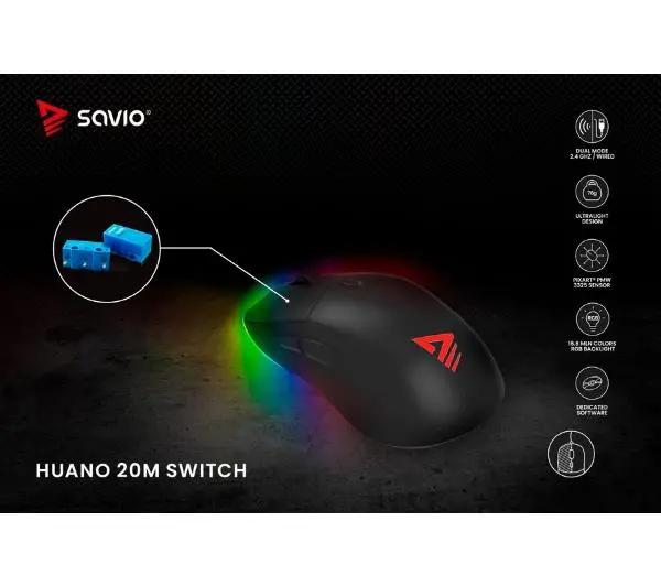 Savio Rift Black Czarny