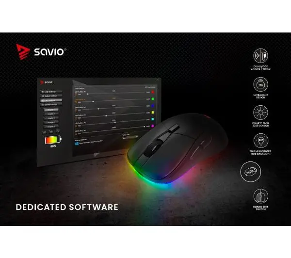 Savio Rift Black Czarny