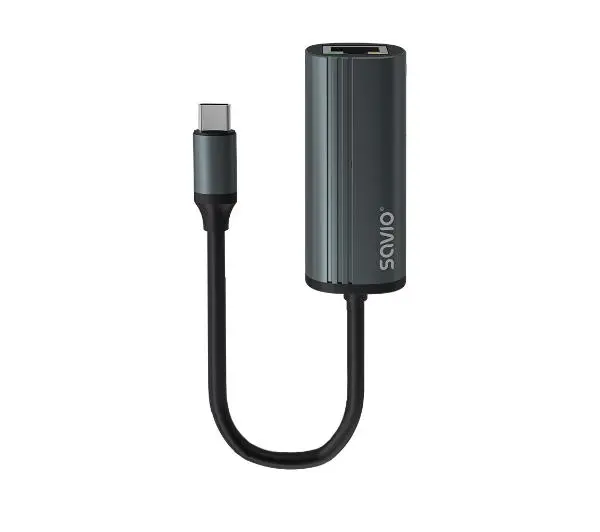 Savio AK-56 Adapter USB-C 3.1 GEN 1 do RJ-45 Gigabit Ethernet