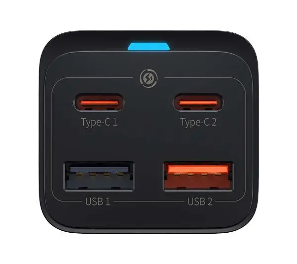 Baseus GaN3 Pro 2x USB-C 2x USB 65W Czarny - ⚡ BESTSELLERY ⚡