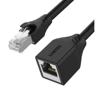 Unitek C1896BK RJ-45 (8P8C) M-F Cat 6 STP 5m Czarny