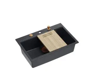 Quadron HQM7650U8_PVDC1 Marc Workstation Granitowy Czarny metalik/Miedziany - DRUGI -30%, ALBO 5-TY ZA 1ZŁ - Kup na Raty - RRSO 0%